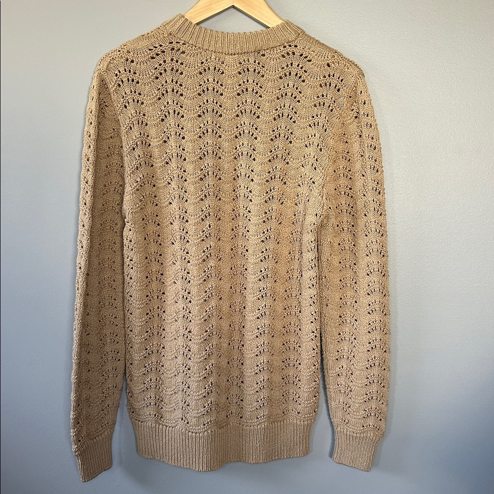 Sefr Leth Waffle Knit Sweater Caramel‎ Tan Size XS Oversized - Picture 7 of 7